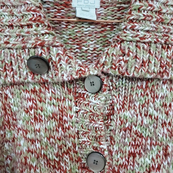 FDJ FRENCH DRESSING | Chunky Faux Wool Button Front Sweater XL - Picture 9 of 11